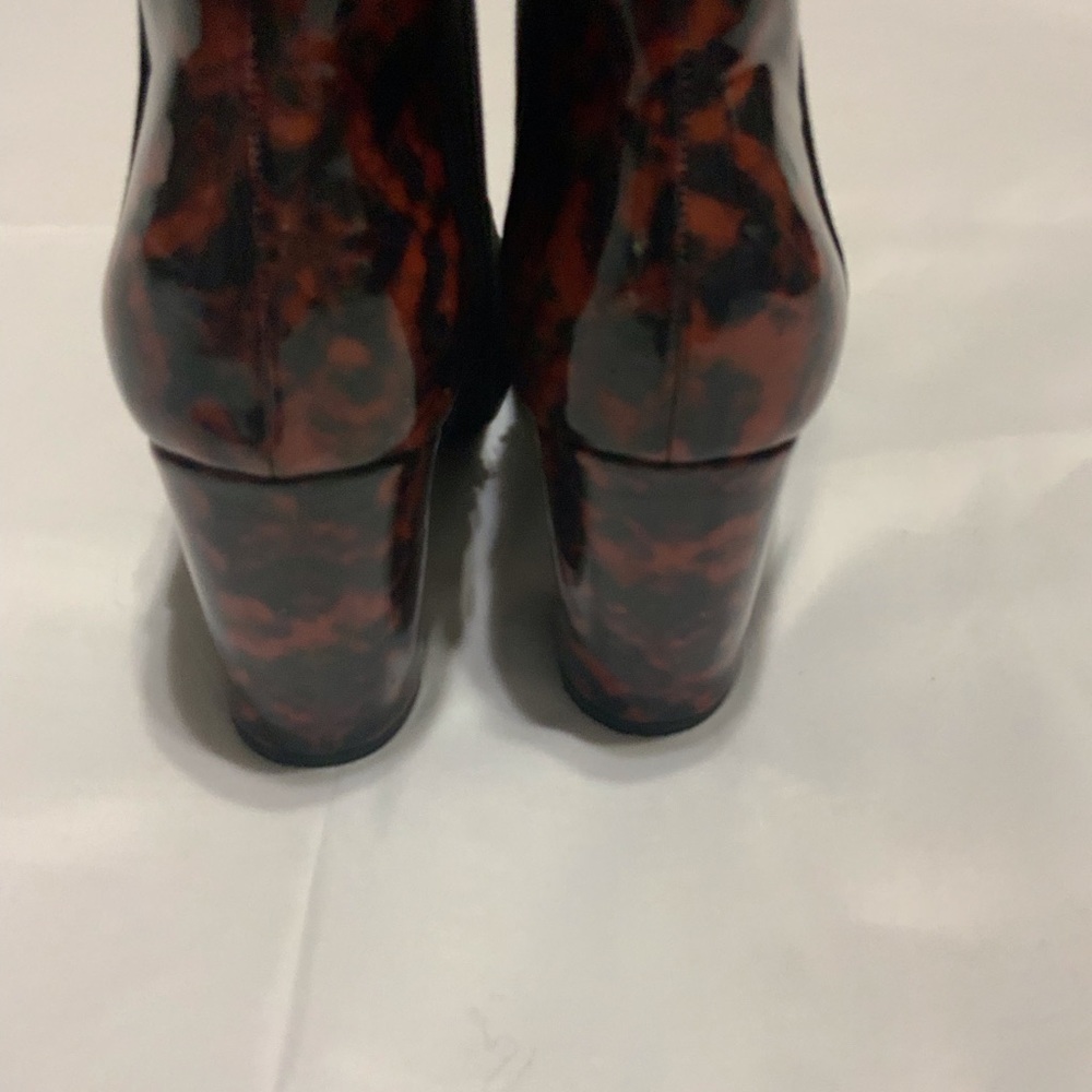 Farylrobin Black Ankle Boots with Tortoiseshell Block Heels - Picture 7 of 9